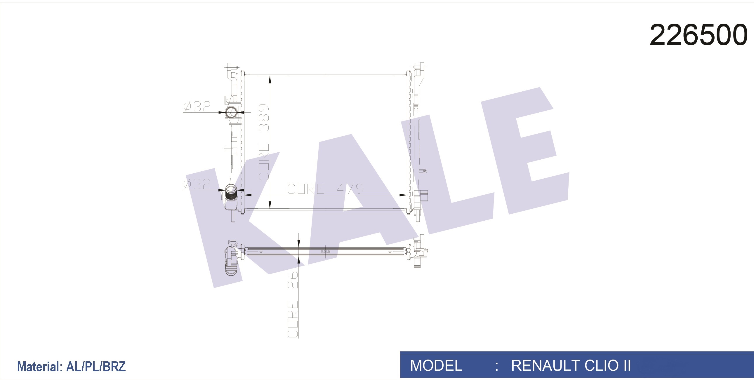 Renault Symbol Su Radyatörü Renault Symbol Su Radyatörü